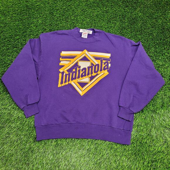 Vintage Indianola University Sweatshirt Large 22x24 Purple - Picture 1 of 15